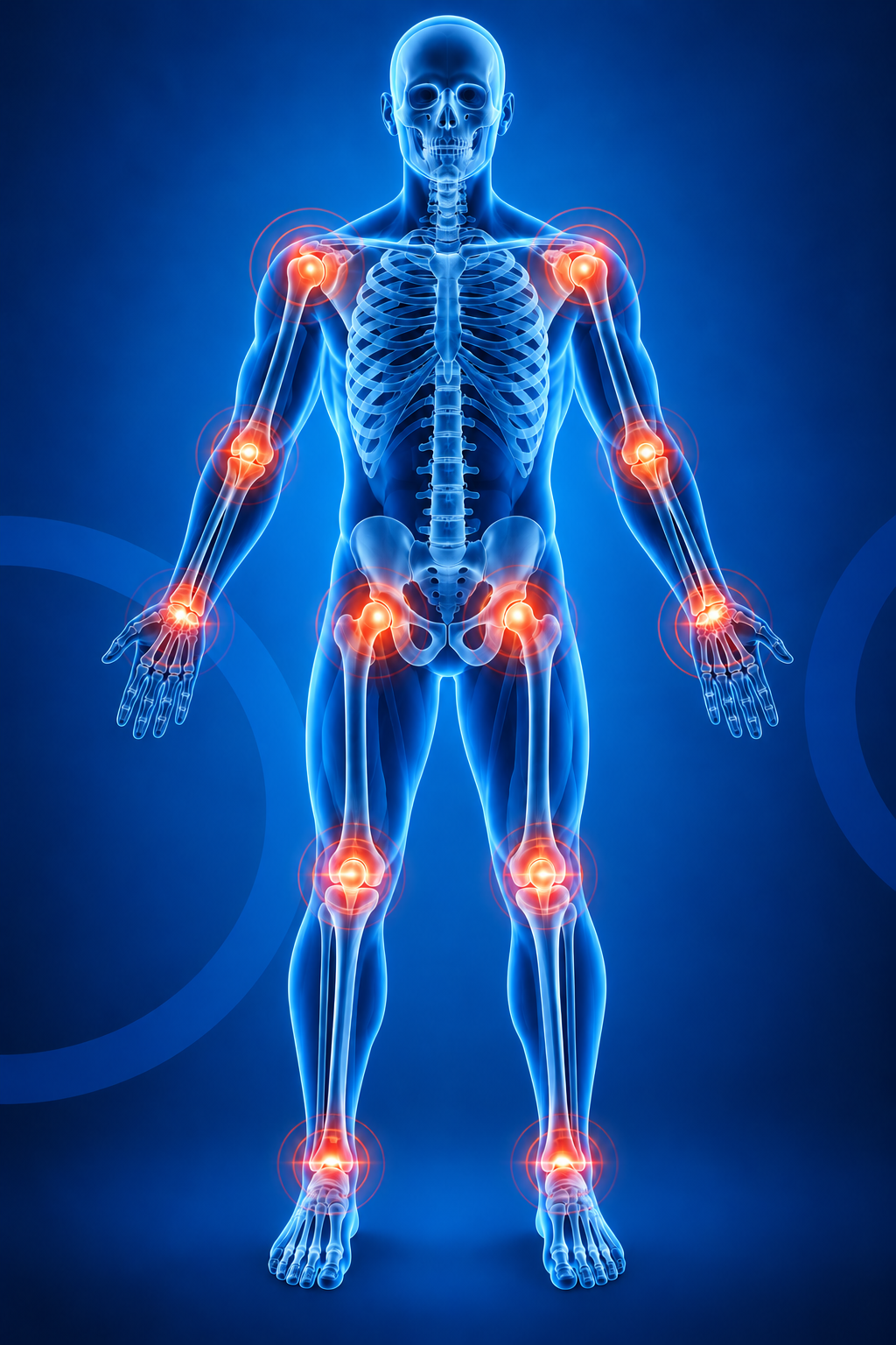 Front-view medical anatomy illustration used to choose a body region